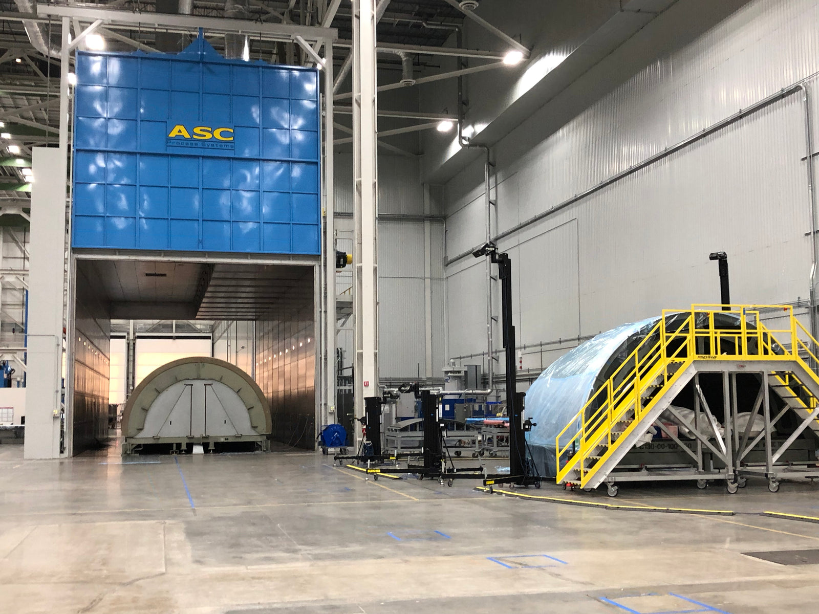 Virtek Laser Projection Systems on Towers at RUAG Space