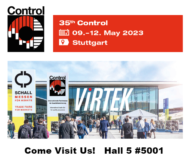Control Show May 9-12 - Stuttgart- Hall 5 Stand 5001