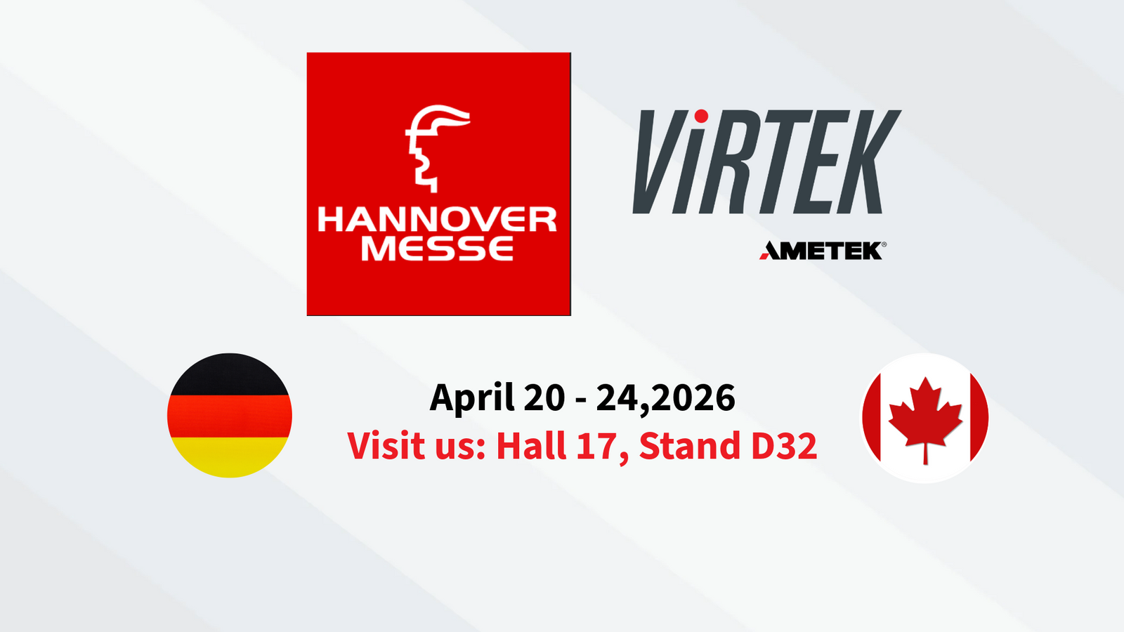 Fiera di Hannover - 20-24 aprile 2026 Padiglione 17, Stand D32