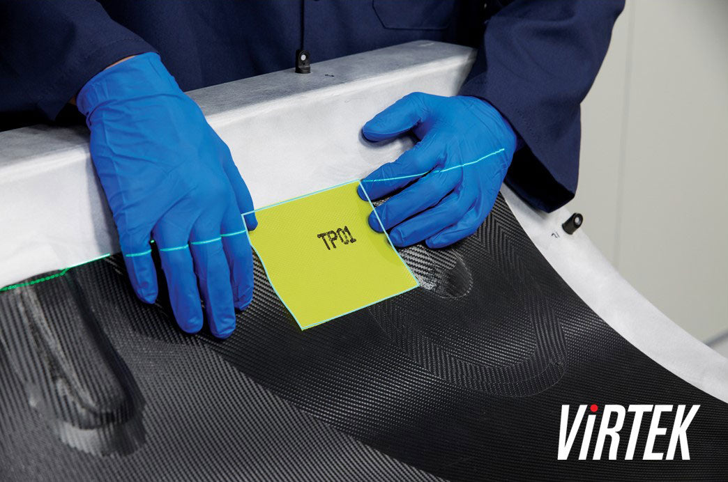 Virtek新的高能见度激光投影仪和远程控制的定位支架使航空制造商能够极大地提高层压的效率